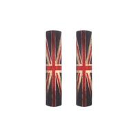 TKLGFEK Leather Car Front Rear Pull Door Handle Sticker Compatible for Mini Cooper F54 F55 F56 F60 R55 R56 R60(F RetrounionJack)