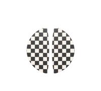 TKLGFEK Leather Car Front Rear Pull Door Handle Sticker Compatible for Mini Cooper F54 F55 F56 F60 R55 R56 R60(F R Checker)