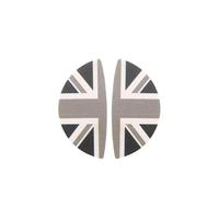 TKLGFEK Leather Car Front Rear Pull Door Handle Sticker Compatible for Mini Cooper F54 F55 F56 F60 R55 R56 R60(F R GrayJack)