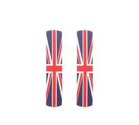 TKLGFEK Leather Car Front Rear Pull Door Handle Sticker Compatible for Mini Cooper F54 F55 F56 F60 R55 R56 R60(F UnionJack)