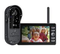 TKMARS Campanello senza fili con telecamera 1080P impermeabile, videocitofono esterno con schermo IPS 4.3", doppio audio e registrazione, videocitofono senza WiFi o app, videocitofono per casa