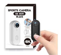 TKMARS Mini Telecamera Sportiva 4K Impermeabile con WiFi, Action Cameras Magnete e Accessori Multiuso - Ideale per Caschi, Sport Estremi e Avventure Subacquee Nero