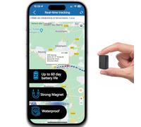 TKMARS Piccolo navigatore GPS per auto 4G, scheda SIM integrata (abbonamento richiesto), batteria a lunga durata (60 giorni), localizzatore GPS magnetico con localizzazione in tempo reale, geofencing