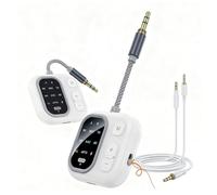 TKMARS Ricevitore Bluetooth Aux,Trasmettitore Ricevitore Bluetooth Adattatore 2 in 1,Adattatore Ricevitori Hi-Fi Jack 3.5 mm,Display Digitale Intelligente, Collega Contemporaneamente due Dispositivi