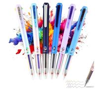 TKNIBEEN 6 PCS Multicolor Pen, 4-in-1 18 Colors, Nurse Pens, Multi Color Pen, Multicolor Gel Pen in One, for Servers, Book Annotation Kit & Creative Writing (6pcs)