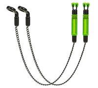 TKOWTB 2 allarmi di abboccata per pesca alla carpa, bobine per la pesca, indicatore di allarme, allarme morso catena, strumenti da pesca, verde