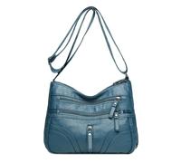 TKQBDBG Borsa A Tracolla Donna Spalla Hobo Multi-Zip, Casual Sling con Cinturina Regolabile, Spaziosa per Gli Errori della Città dello Shopping Quotidiano