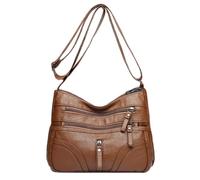 TKQBDBG Borsa A Tracolla Donna Spalla Hobo Multi-Zip, Casual Sling con Cinturina Regolabile, Spaziosa per Gli Errori della Città dello Shopping Quotidiano
