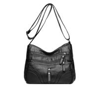TKQBDBG Borsa A Tracolla Donna Spalla Hobo Multi-Zip, Casual Sling con Cinturina Regolabile, Spaziosa per Gli Errori della Città dello Shopping Quotidiano