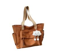 TKQBDBG Borsa A Tracolla Donna Spalla in Tela Multi-compartimento, Portatile Mano di Grande capacità con Incanto Peluche Carino per Le Uscite Giornaliere del Lavoro Scolastico