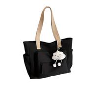 TKQBDBG Borsa A Tracolla Donna Spalla in Tela Multi-compartimento, Portatile Mano di Grande capacità con Incanto Peluche Carino per Le Uscite Giornaliere del Lavoro Scolastico