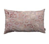TKS MITLAN Federa per cuscino in pelle di leopardo, 30 x 50 cm, colore oro rosa, con effetto laminato, per divano e divano