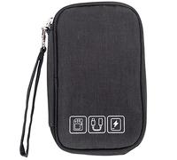 TKSDWBLTY 1 borsa organizer portatile per cavi, piccola custodia per cavi elettronici, accessori elettronici, organizer da viaggio, borsa digitale per caricabatterie da banco di potere, nero