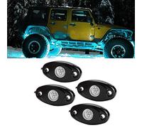 TKSE 4/8 pod DC RGB LED Rock Lights, 12 V Kit di luci Bluetooth con controller app Bluetooth, kit di luci per auto per moto fuoristrada, camion, auto, barca, cupola, SUV, UTV ATV