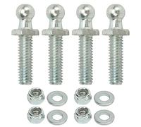 TKSE 4 Pezzi Perni a Sfera da 10 Mm, Filettatura 5/16-18 Kit di Rondelle per Prigionieri a Sfera Robusti E Stabili Ad Alta Durezza per Cassette degli Attrezzi, Camper, Auto(1/2inch)