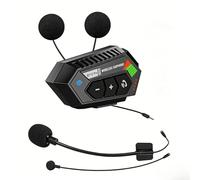 TKSE BT12 PRO - Cuffie Bluetooth per casco da moto, Bluetooth V5.3, vivavoce, senza fili, intercom con una lunga durata da 2000 mAh e illuminazione ambientale