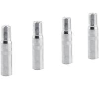 TKSE Estensione dello stelo dei cappucci delle valvole, 4x Prolunghe dello stelo dei cappucci delle valvole delle ruote automobilistiche in metallo Estensione dello stelo dell'auto, camion, furgone, r