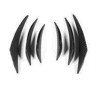 TKSE Pinna Paraurti, Paraurti per auto Canard, 6 Pezzi PVC Universale in Fibra di Carbonio Texture Paraurti Auto Pinna Canard Splitter Diffusore Valenza Spoiler Labbro