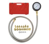 TKSE Strumento per Test della Pressione Dell'olio con 15 Adattatori Kit Tester per Pressione del Tubo Flessibile con da 0 a 150 Psi Universale per Veicoli