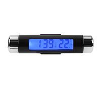 TKSE Termometro per Auto, Orologio elettronico per Auto 2 in 1, termometro per Orologio elettronico per Auto Multifunzionale Display Digitale retroilluminato a LED, 3,4x0,7 Pollici