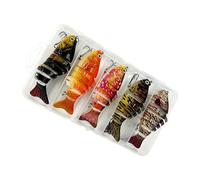 Tktouci Artificiale Per La Del Black Bass - 5 Pezzi di Esche Nuotanti Affondanti | Esca per il Pesce Gatto Multi Articolata,Per Acqua Acqua Salata Lago Fiume Riva Crappie Lucioperca Luccio Persico