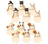 Tktouci Figurina Per Custodia Telefono | Adesivi Decorativi 3D Per Cellulare,Design Stacca e Attacca 12 Pezzi Tema Halloween Accessorio per Smartphone per Bambini e Donne
