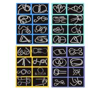 Tktouci Giochi di Rompicapi e Puzzle Metallici - Giocattoli Educativi di - Gioco di Puzzle e Rompicapi in Filo Metallico,per Compleanno Natale Halloween Risoluzione Problemi Casa e Scuola