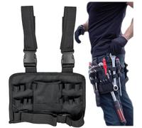 Tkxjry Borsa per attrezzi con clip, Borsa per attrezzi di riparazione, Borsa porta attrezzi per gambe, Borsa porta attrezzi Piccola Marsupio, per Elettricista, Carpentiere,Tecnico Manutenzione