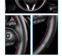Tkxvcejv per Seat per Leon MK1 (1M) 1998-2005 per Skoda per Fabia RS 2003 per Fabia 1 (6Y) 2004-2005 Coprivolante Auto in Pelle Artificiale Coprivolante Auto(Yellow Thread)