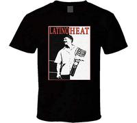 TKYSJXLZ JUNZI Eddi Guerrero Latino Heat Graphic Tee Camicie e T-Shirt Mens Round Neck Short Sleeves T Camicie e T-Shirt Casual Bottoming TCamicie e T-Shirt(Small)