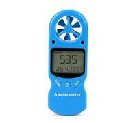 TL-300 anemometro multiuso Anemometro digitale LCD Misuratore di velocità del Temperatura Umidità con termometro igrometro(Blue)