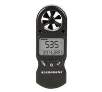 TL-300 anemometro multiuso Anemometro digitale LCD Misuratore di velocità del Temperatura Umidità con termometro igrometro(Black)