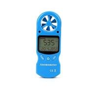 TL-300 Mini Anemometro Multiuso Digitale LCD Misuratore di Umidità e Temperatura del Vento con Termometro Igrometro(Blue)