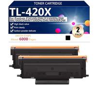TL-420X Cartuccia Toner Compatibile per Pantum P3010DW P3300DN P3300DW M6700D M6700DWM 7100DN 7100DW M6800FDW Stampanti, Alto Rendimento 6000 pagine, Stampa Chiara,Black-2 pack