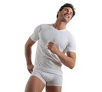 TL 6 Magliette Intime in Puro Cotone Filo di Scozia morbide Modello Collo a Giro. Prodotto Italiano. Taglia Quarta 48 Colore Nero