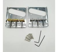 TL Style - Ponte per chitarra a 3 posti, in metallo oro/argento (7,7 x 8,6 x 1,3 cm), 0,1 kg, include 4 viti e chiave (codice argento)