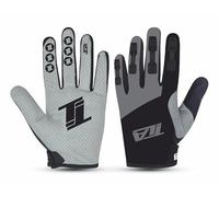 TLA JERK guanti motocross, mtb enduro, trial, bmx, unisex per uomo, donna e ragazzo, Abbigliamento moto e bici, Guanti ciclismo elasticizzati, leggeri, traspiranti e resistenti all’usura.(Nero_L)