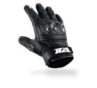 TLA NOX Guanti moto in pelle omologati CE con protezioni nocche, Guanti da moto e scooter unisex a polsino corto per uomo e donna, 2 stagioni,traspiranti, alta protezione all'impatto.