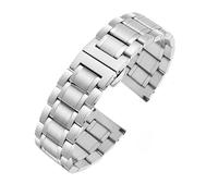 TLCBAZCF Catena for orologio da 20 mm e 22 mm compatibile con EDIFICE EFV-540 500 EFS-S510 EFB-650 EQB-501 EFR-303L/303D cinturino in acciaio inossidabile da uomo(3101 silver,22mm)