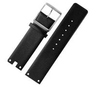 TLCBAZCF Cinturini da 22 mm compatibili con CK K94231 K9423101 in pelle resistente e morbida compatibile con il cinturino dell'orologio Calvin Klein da uomo(Black-silver)