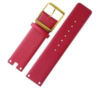 TLCBAZCF Cinturini da 22 mm compatibili con CK K94231 K9423101 in pelle resistente e morbida compatibile con il cinturino dell'orologio Calvin Klein da uomo(Red-gold)