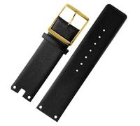 TLCBAZCF Cinturini da 22 mm compatibili con CK K94231 K9423101 in pelle resistente e morbida compatibile con il cinturino dell'orologio Calvin Klein da uomo(Black-gold)