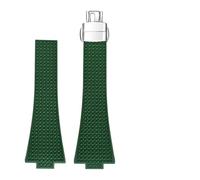 TLCBAZCF Cinturino convesso FKM da 11 mm 12 mm compatibile con Tissot serie PRX Super Player 35 mm 40 mm cinturino in gomma fluorurata con fibbia a farfalla a sgancio rapido