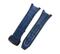 TLCBAZCF Cinturino for orologio con fondo in gomma e strato in pelle 25 * 14m compatibile con cinturino for orologio Omega Constellation 41mm Observatory Series(Red Black)