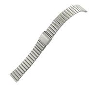 TLCBAZCF Cinturino for orologio in acciaio inossidabile color argento e oro rosa da 10 mm, compatibile con cinturini for orologi Oris Tissot Hamilton Longines da 16, 18 e 20 mm.(Silver,14mm)