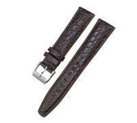 TLCBAZCF Cinturino for orologio in coccodrillo 20mm 21mm 22mm compatibile con cinturino in alligatore IWC Pilot Mark portoghese Portofino nero blu marrone(Brown Style 1,20mm)