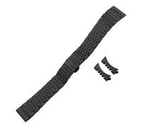 TLCBAZCF Cinturino in acciaio inossidabile argento oro rosa compatibile con Tissot compatibile con Omega compatibile con cinturino orologio Longines(Black,12mm)