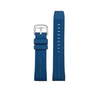 TLCBAZCF Cinturino in gomma curva da 21 mm a 22 mm compatibile con Heuer F1 CAZ101 FORMULA 1 da 43 mm con quadrante sportivo e cinturino in silicone colorato(Light Blue Silver,22mm)