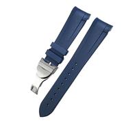 TLCBAZCF Cinturino in gomma e silicone da 22 mm, 21 mm e 20 mm compatibile con il cinturino sportivo nero Tudor Black Bay 1958 Pelagos da 41 mm(Blue Folding,22mm)