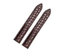 TLCBAZCF Cinturino in pelle di coccodrillo in stile classico compatibile con cinturini for orologi unisex Cartier Solo/London da 18-25 mm(Brown no clasp,18mm)